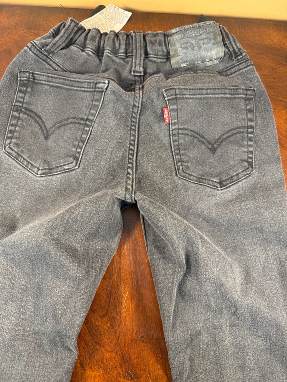 Levi's Men's Faded Black Straight Jeans with Elastic Waist